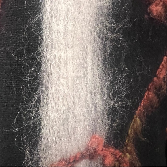 BELLA BLUE Abstract Embroidered Wool Blend Statement Coat - Picture 9 of 16